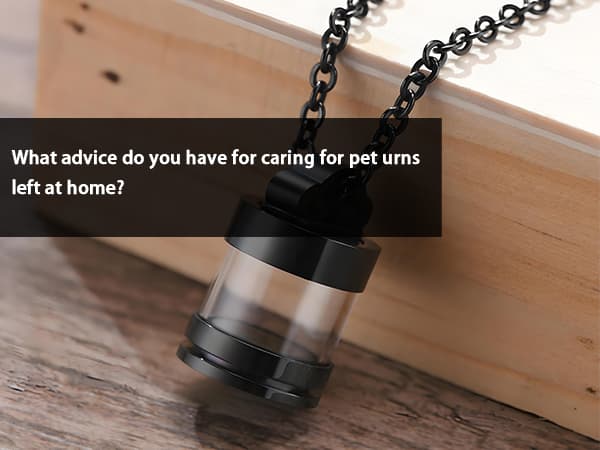 what advice do you have for caring for pet urns left at home