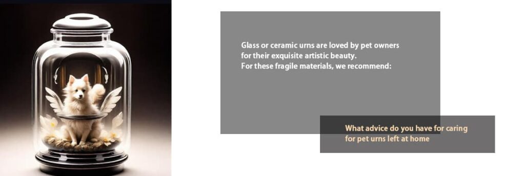 glass or ceramic urn at first un