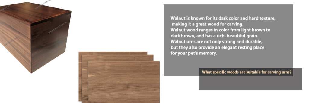 walnut wood urn from first urn