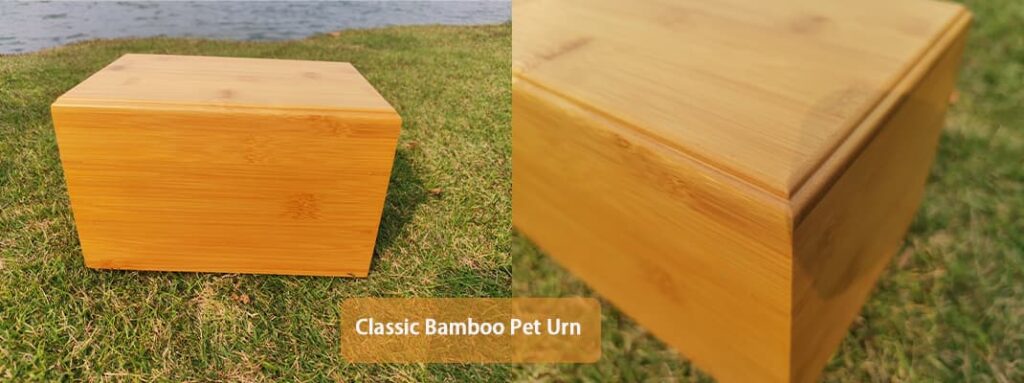 classic bamboo pet urn