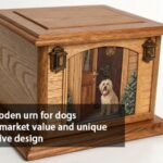 a wooden urn for dogs with market value and unique creative design