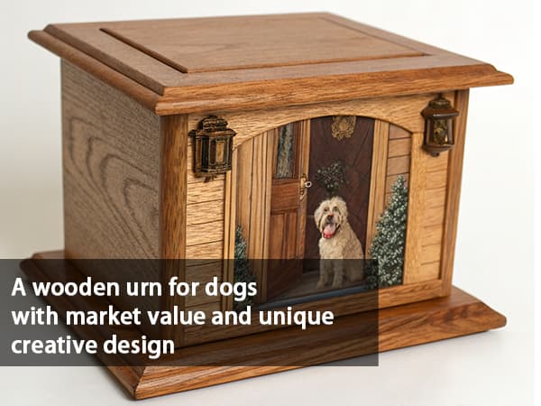 A Wooden Urn For Dogs With Market Value And Unique Creative Design