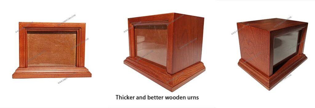 thicker and better wooden urns