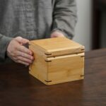 bamboo flip lid urn box