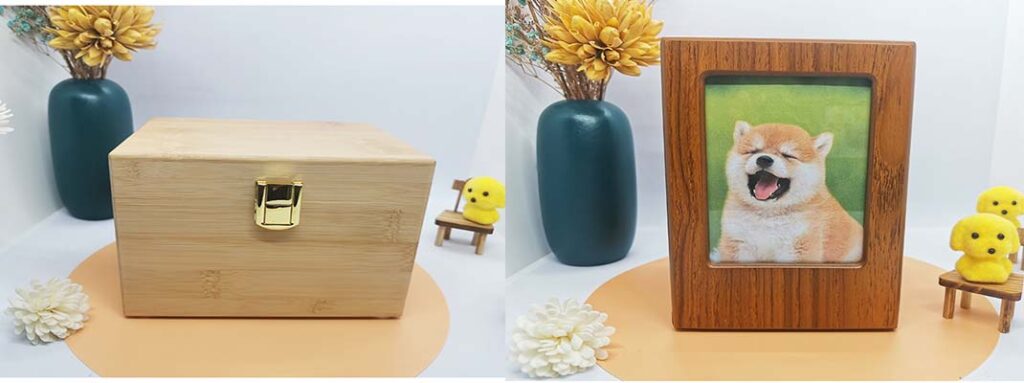 bamboo memorial pet urn