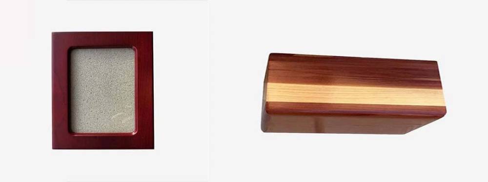 wooden dog ashes box
