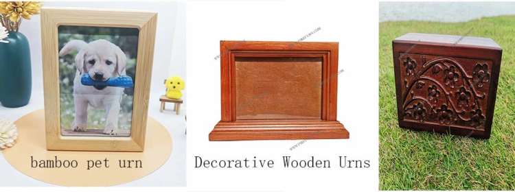 wooden memorial urn