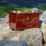 burl wood urn