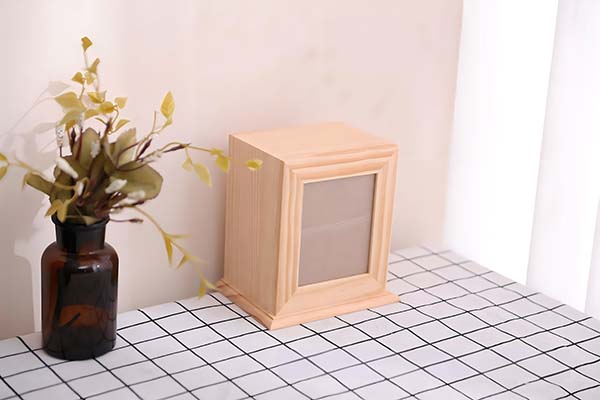 small wooden box for pet ashes