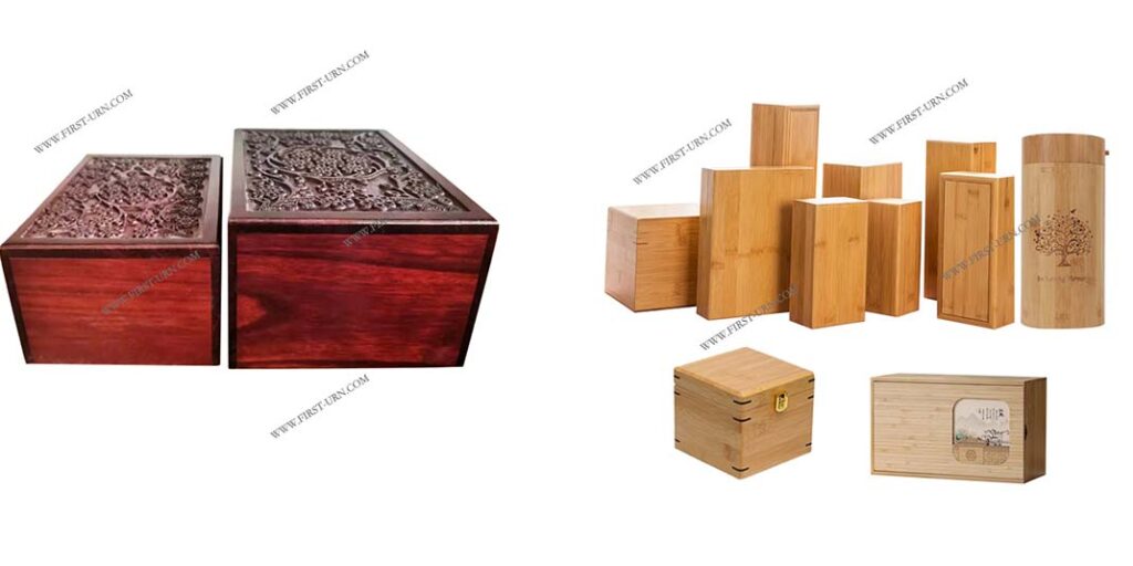 wooden ash urn 1