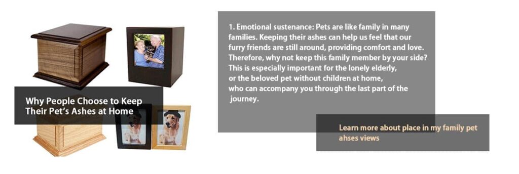 why people choose to keep their pet's ahses at home