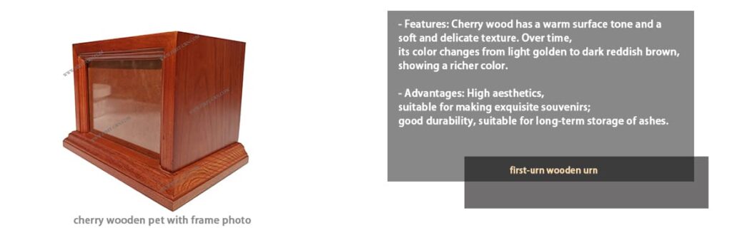 cherry wooden pet with frame photo
