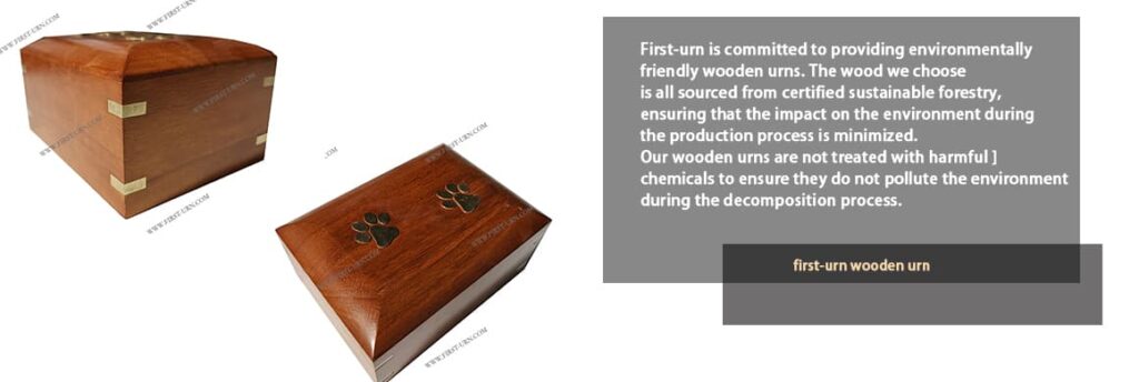 first urn wooden urn