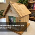 customized unique bamboo urn for miniature pets
