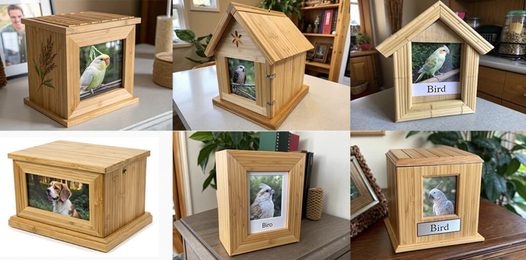 customized unique bamboo urn for miniature pets03