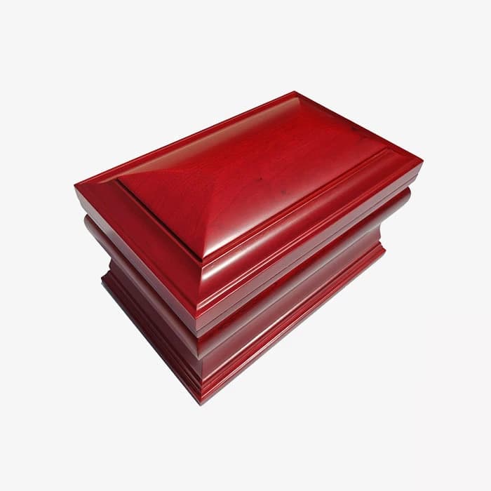 light cherry urn box wood urn box for people cover