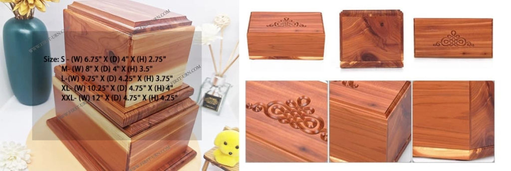 cedar pet urn box