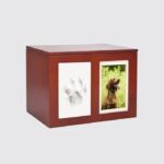 pet memorial wooden pawprint memory box