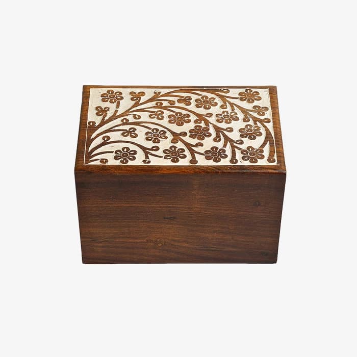 Hand Carved Wooden Urns for Pets, Pet Cremation Urn Wooden Engraving F151