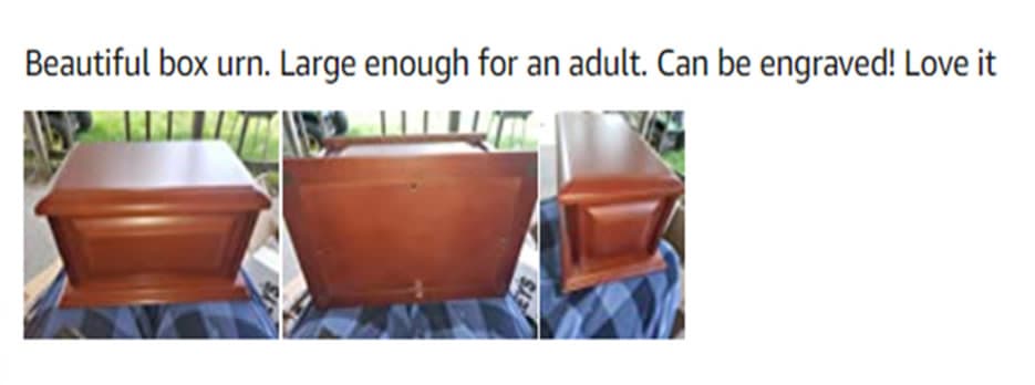 wooden pet urn comments (4）
