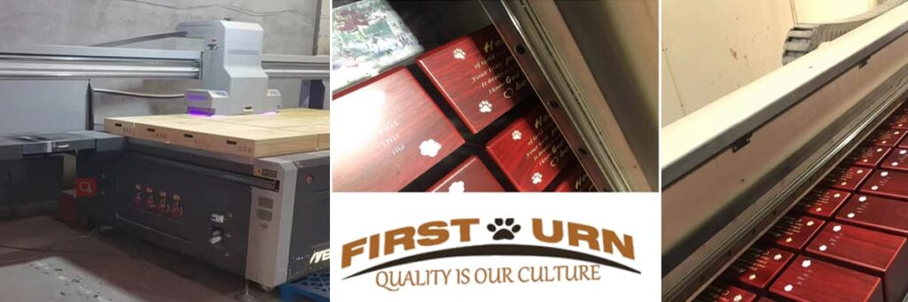 laser engraved logo machine wooden urn craft