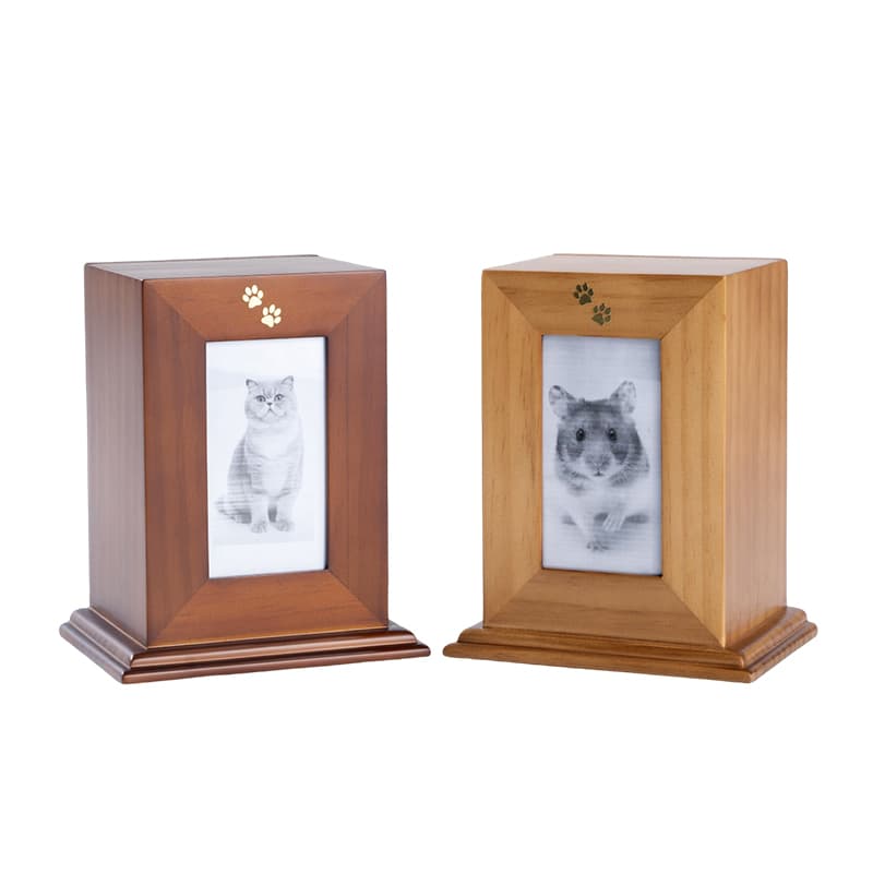 Small Wooden Funeral Urns for Pets Ashes F208