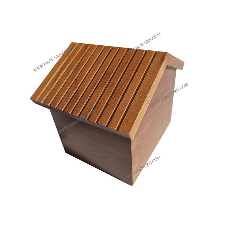 wooden urn for dog ashes pet photo casket for doghouse content 1