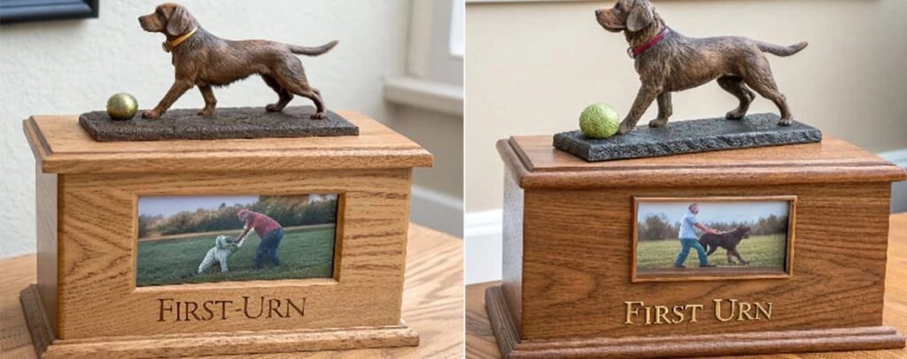 bamboo wooden urn box