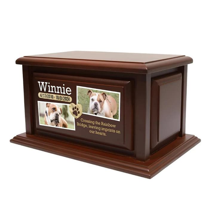 Your Companion Solid Wooden Urn for Dog Ashes F205