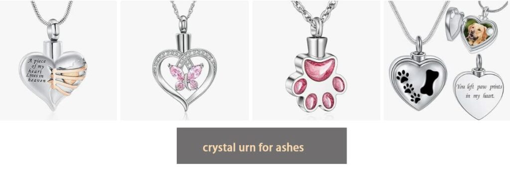 crystal urn for ashes