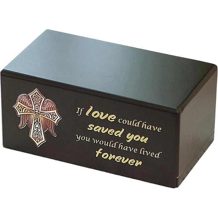 Funeral Cremation and Keepsakes Casket, Wooden Pet Urn F164