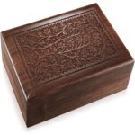 handmade floral wooden urns