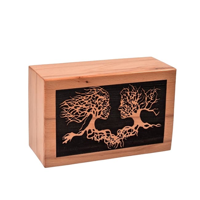 Handmade Wood Cremation Urns for Human Ashes F339