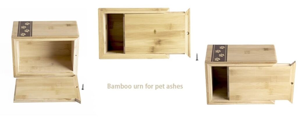 pet bamboo urn box