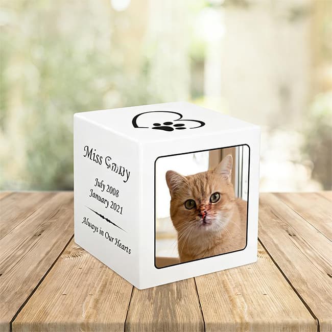 Art Word Heart MDF Pet Cremation Urns F347