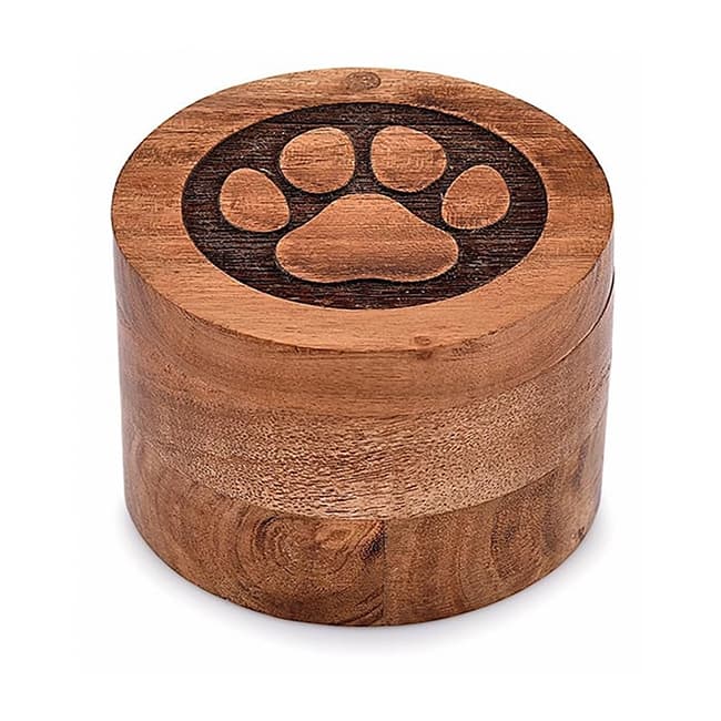 Engrave Different Patterns Small Cylindrical Wooden Urns for Ashes F306