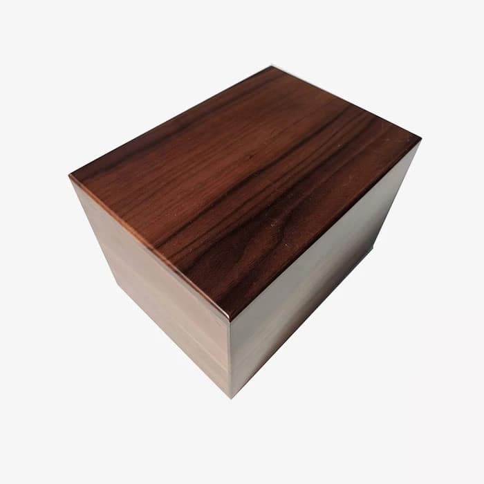 Brown-black Walnut Cremation Urn, Wooden Cremation Box F126