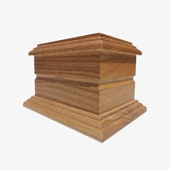 Oak Pet Cremation Urn, Wooden Cremation Box F122