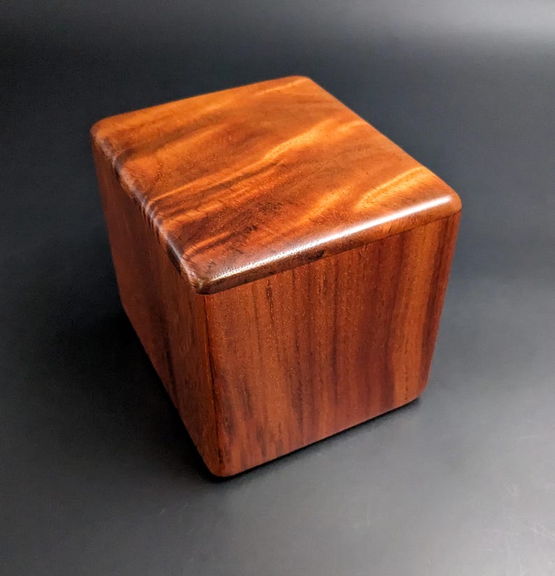 Funeral Wood Pet Cremation Urn Curly Hawaiian Koa F296