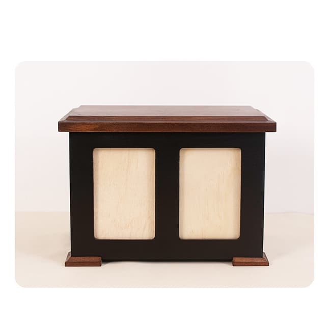 Double Frame Design Wooden Urn for Dog Ashes F309