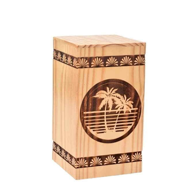 Coconut Tree Wooden Urns for Adults F340