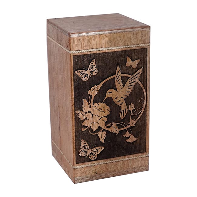 Bird Pattern Wooden Urns for Human Ashes F329