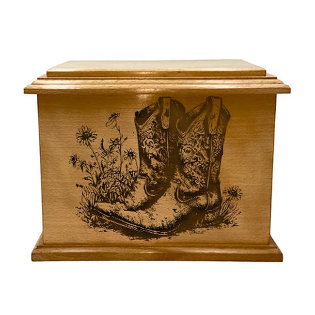 cowboy boots wood cremation urn04