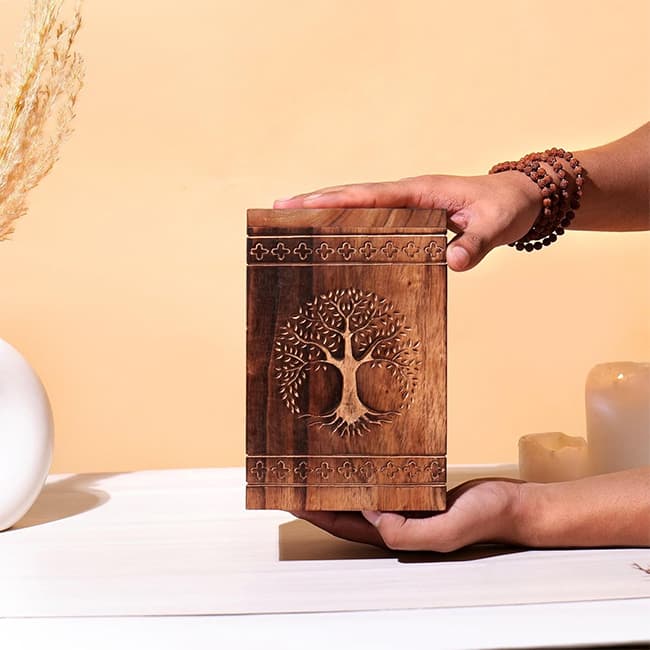Engraving Life of Tree Pattern Funeral Cremation Urn for Ashes F364