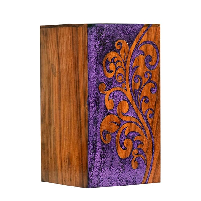 Mahogany Wood Cremation Urn for Human Ashes F400