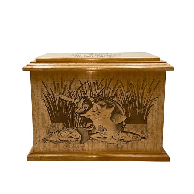 sea bass wooden funeral urn05