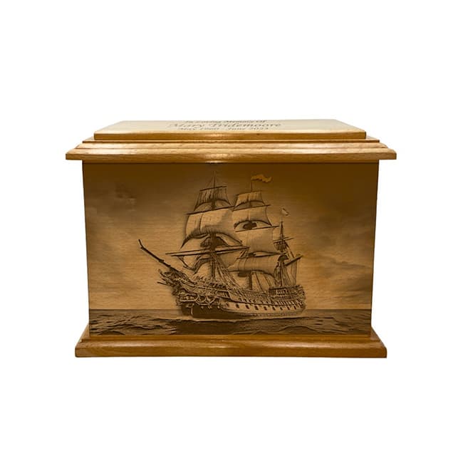 ship pattern cremation urn02