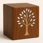 urn with mother of pearl wood urn01
