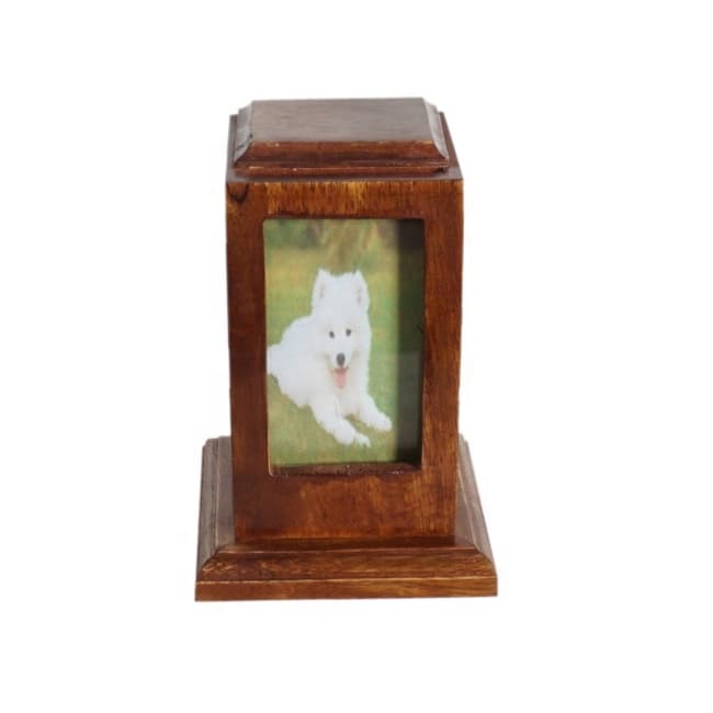 Nature Wood Pet Urn Wooden Dog Urn Frame Design F381
