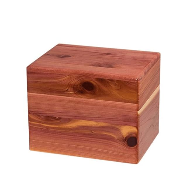 Minimalist Urn-Aromatic Cedar Wooden Box for Adult Ashes F395